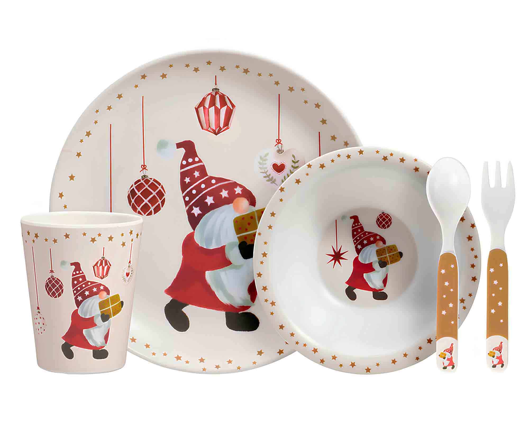 Set 3 Pz Servizio Piatti per Bambini in Melamina - immagine 2