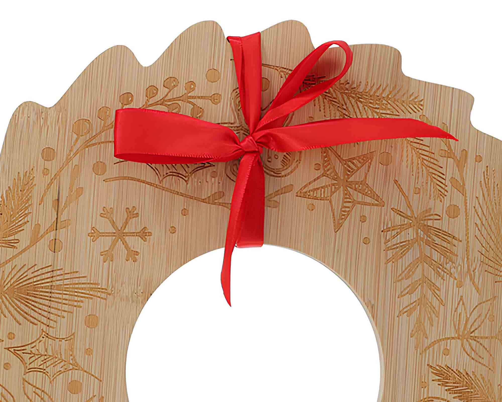 Vassoio Rotondo di Natale D30cm in Bamboo - immagine 2