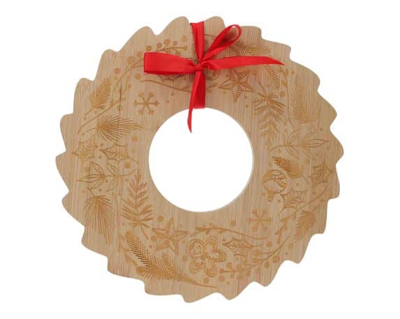 Vassoio Rotondo di Natale D30cm in Bamboo