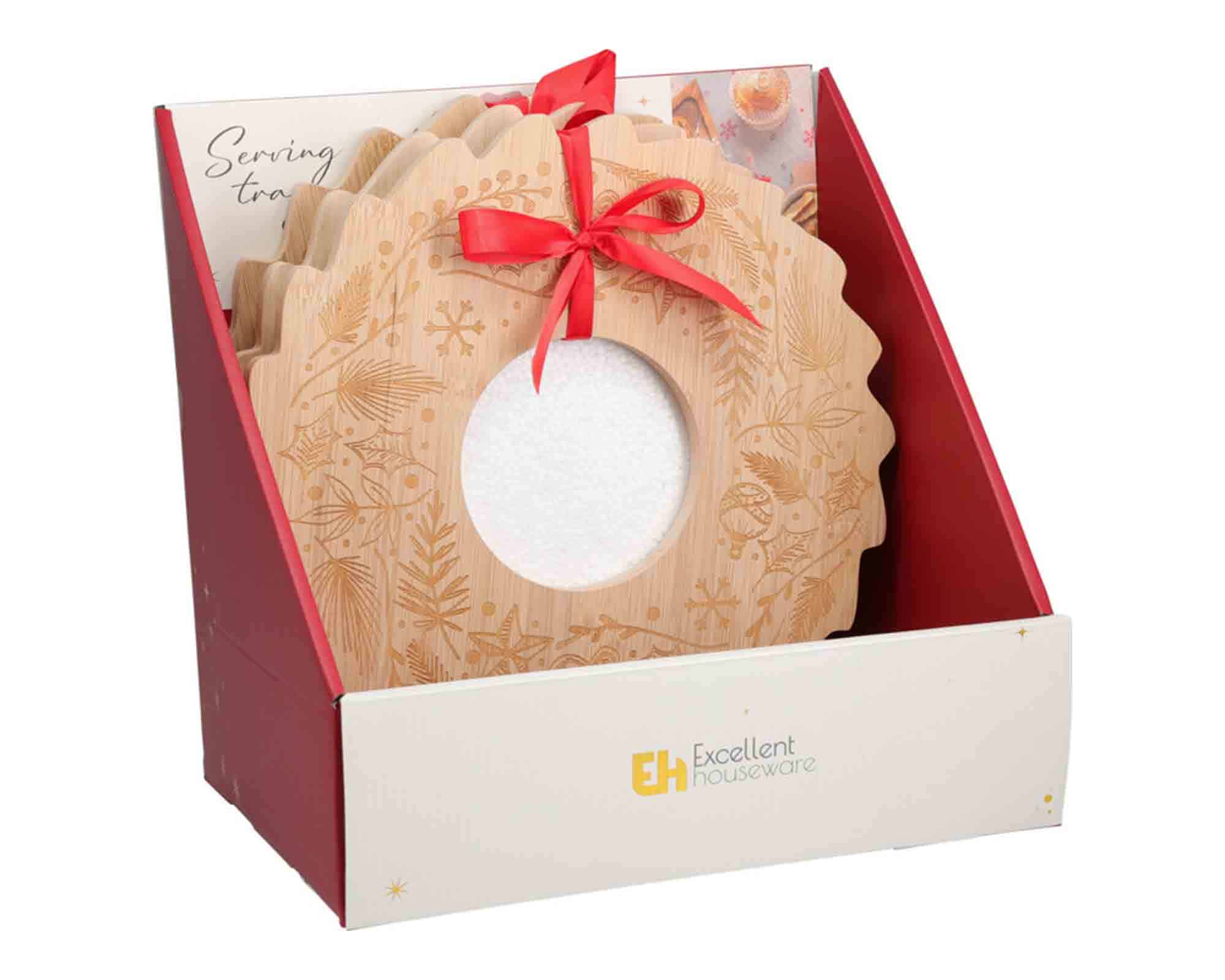 Vassoio Rotondo di Natale D30cm in Bamboo - immagine 3