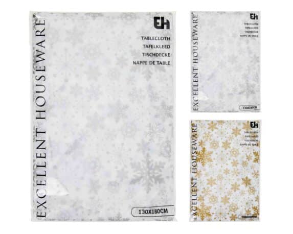 Tovaglia di Natale Peva Mono Uso 130x180cm Assortito in Tessuto
