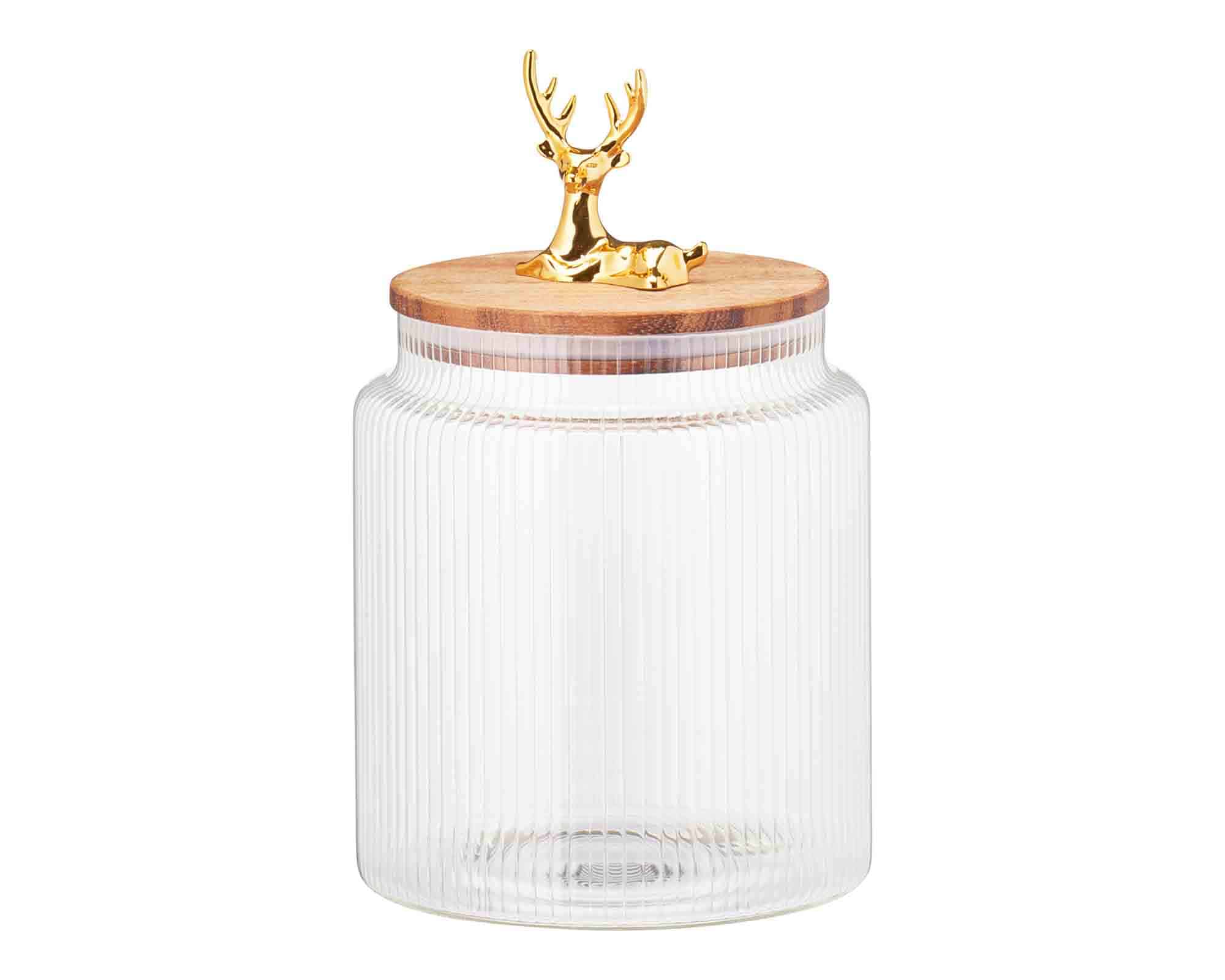 Barattolo con Decorazione Natalizia 1100ml in Vetro