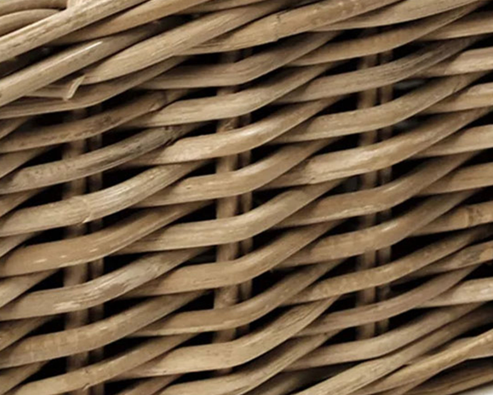 Cesta Rettangolare Lana In Rattan - Mega Collections - immagine 2