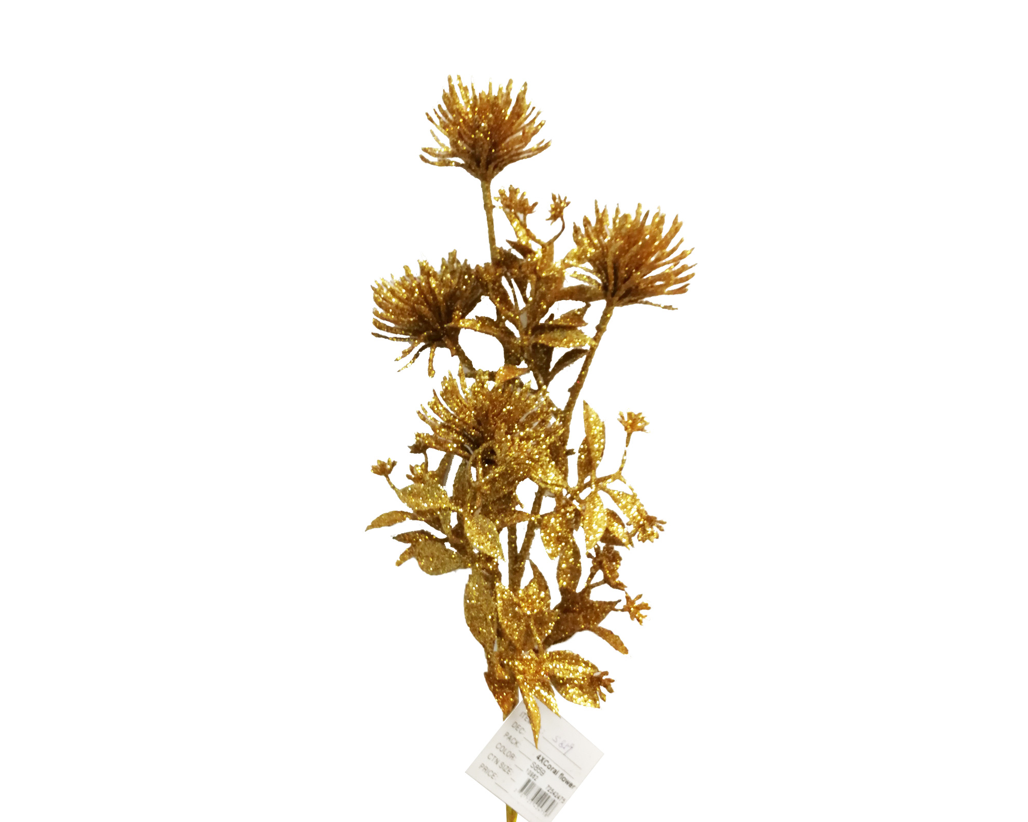 Ramo di Achillea Dorato Con Glitter