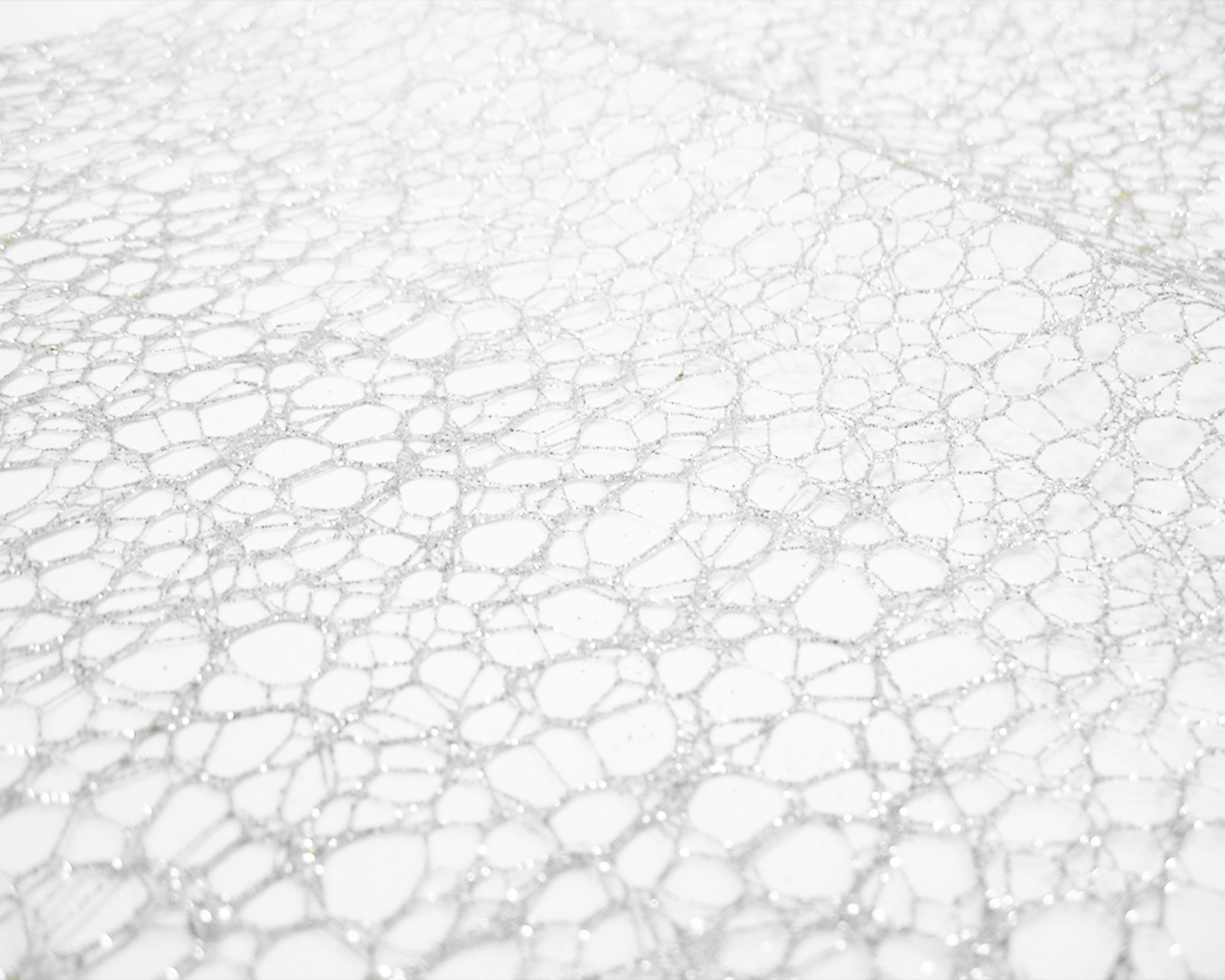 Bobina Rotolo Di Tulle Rete Bianco Glitterata - immagine 2