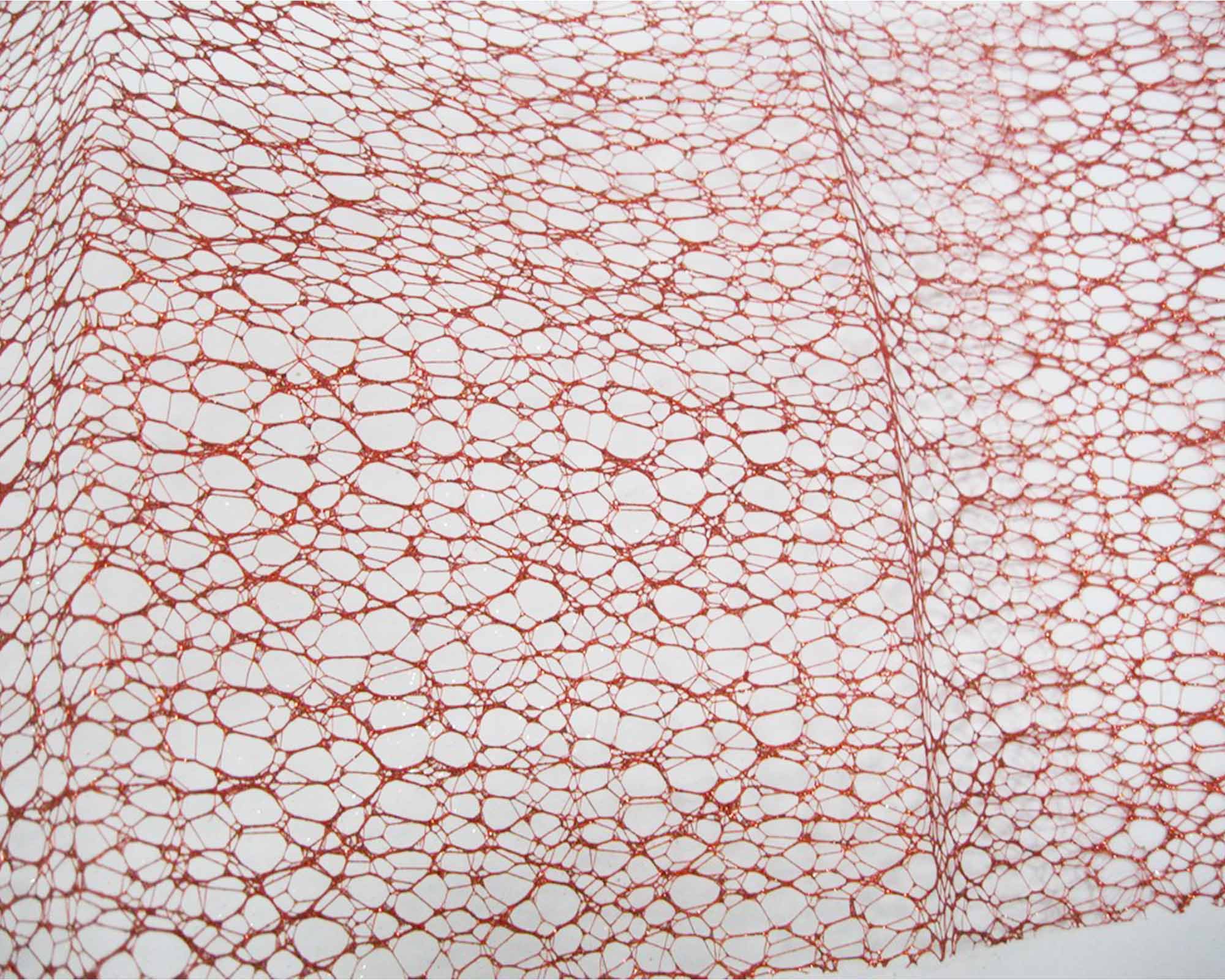 Bobina Rotolo Di Tulle Rete Rosso Glitterata