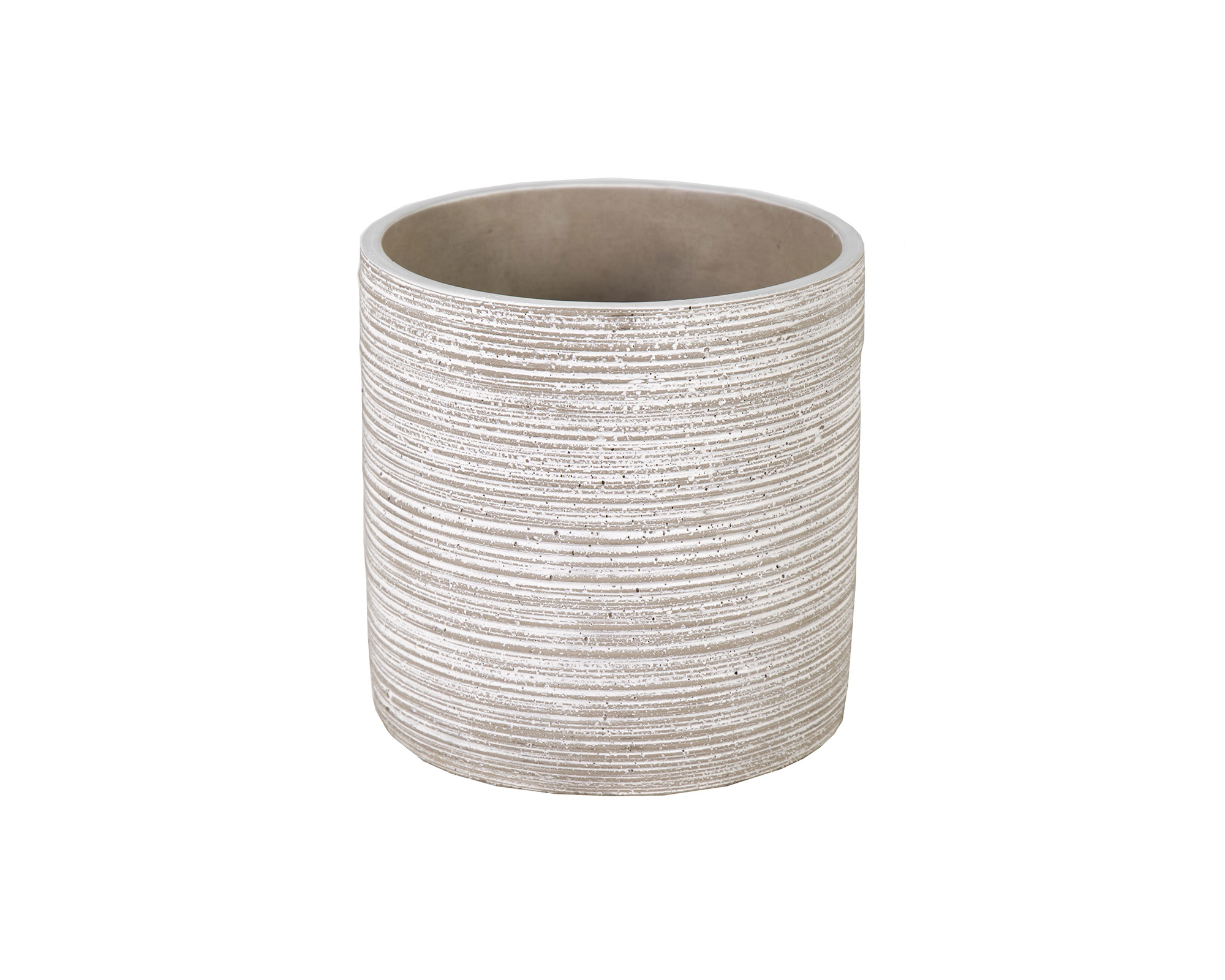 Cachepot Ciao Rigato Grigio D10x10h in Ceramica