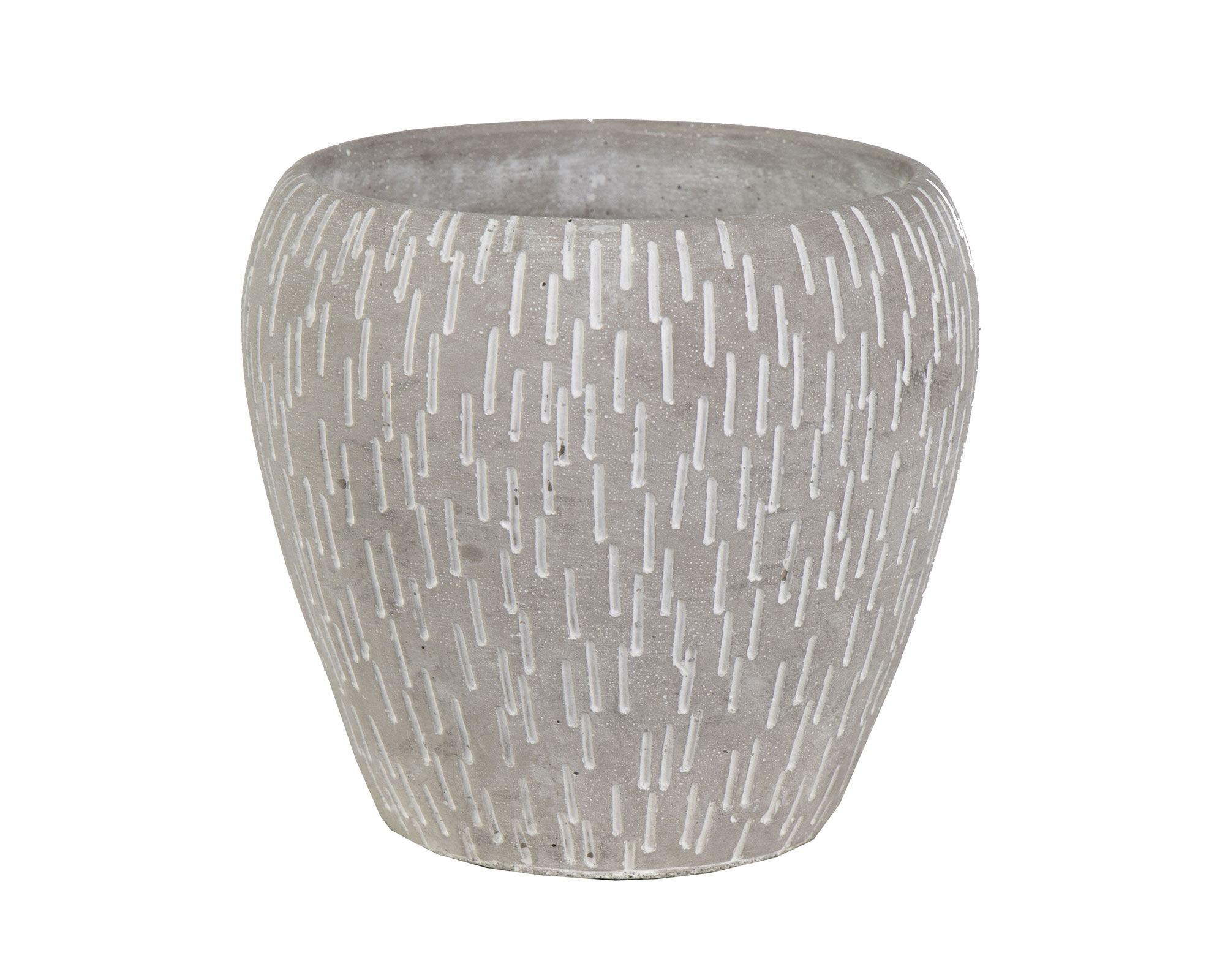 Cachepot Deline Conico Grigio Intarsio