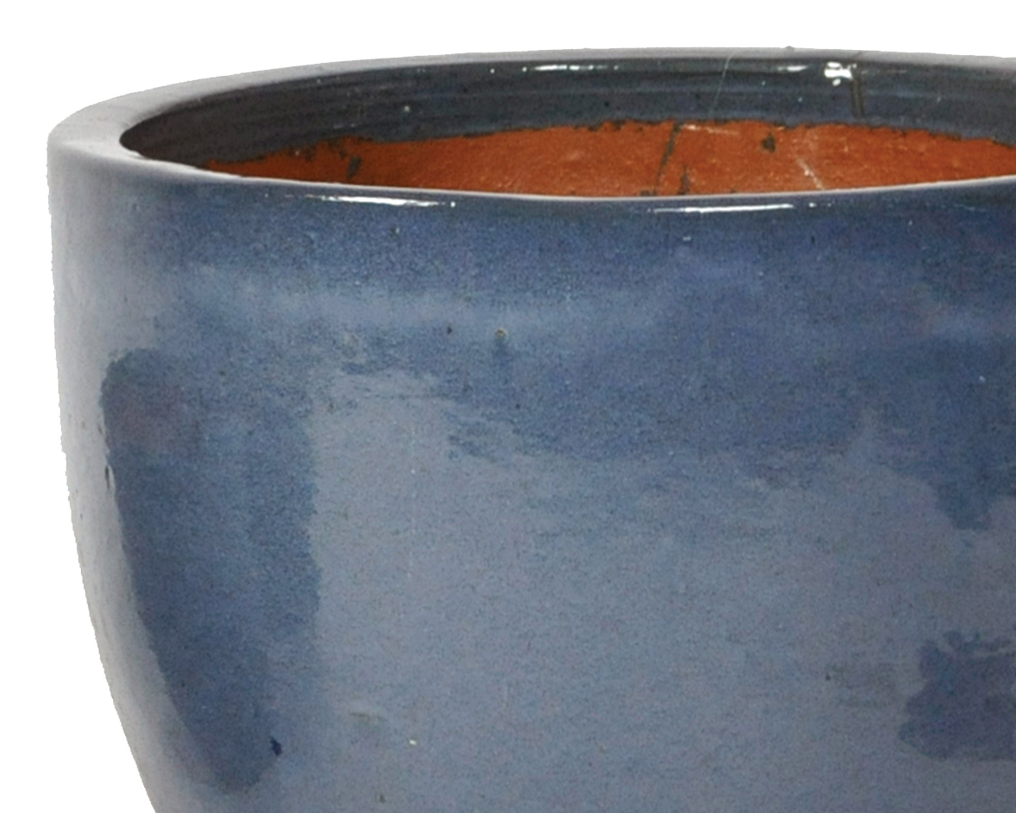 Cachepot Glazed Antique Grigio Large in Ceramica - immagine 3