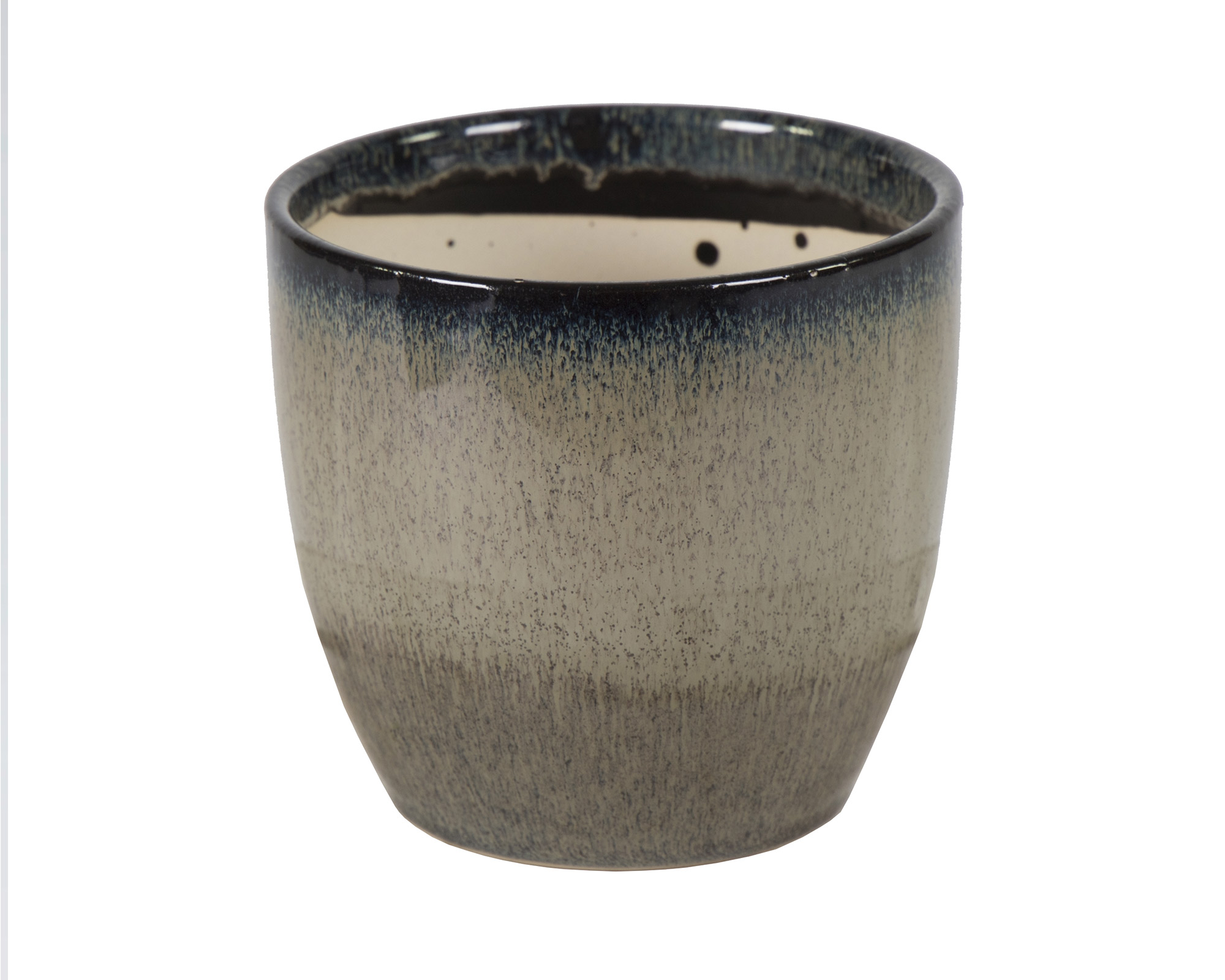 Cachepot Glazed Yall Taupe in Ceramica