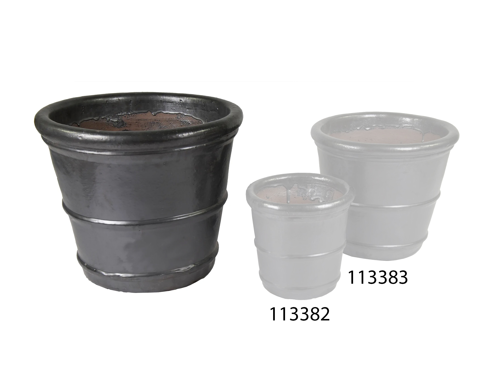 Cachepot Ring Black Matt Large - immagine 2