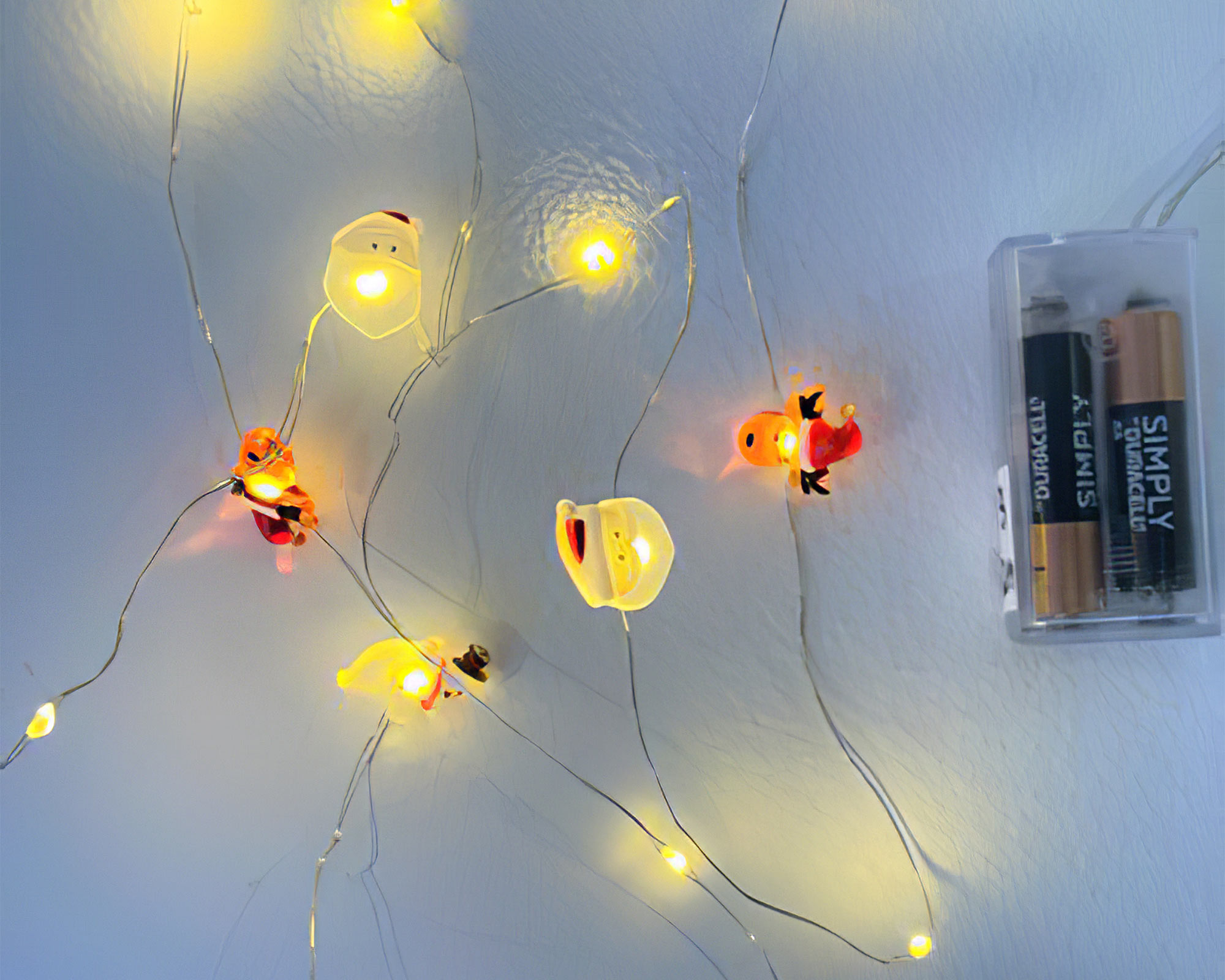 Catena Di Luci Con Figure Natalizie E 20 Microled