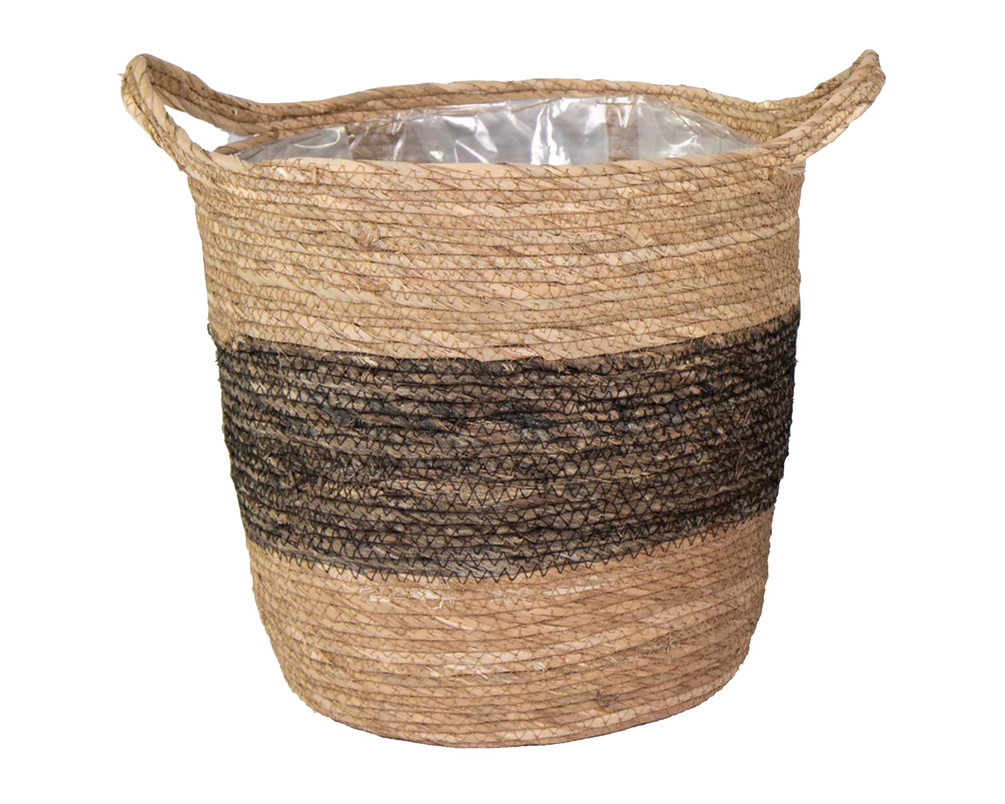 Cesta Con Manici Hayden Fascia Nera Large D33 in Salice