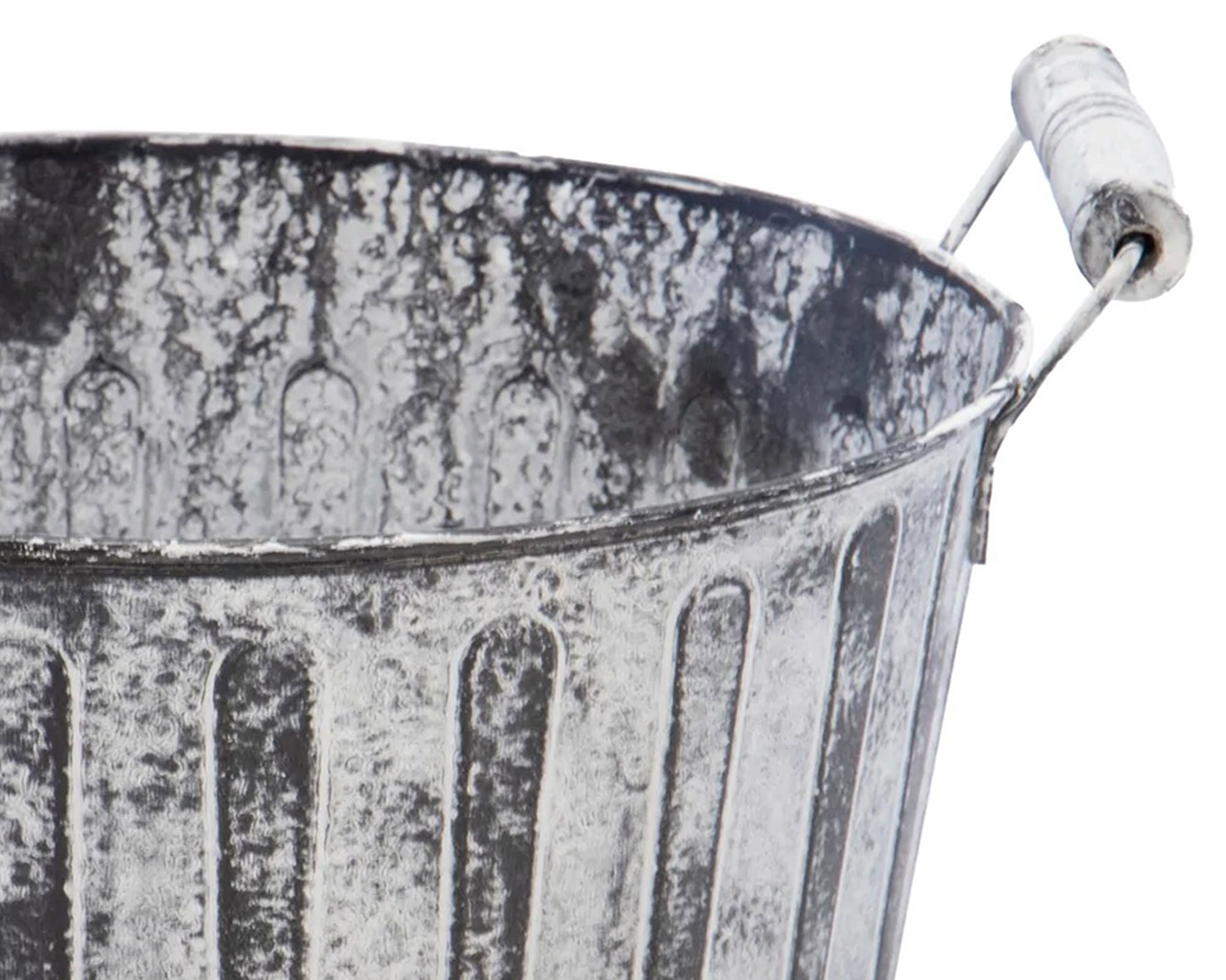 Fioriera Bassa Woodhandle Antracite D20 in Acciaio - immagine 2