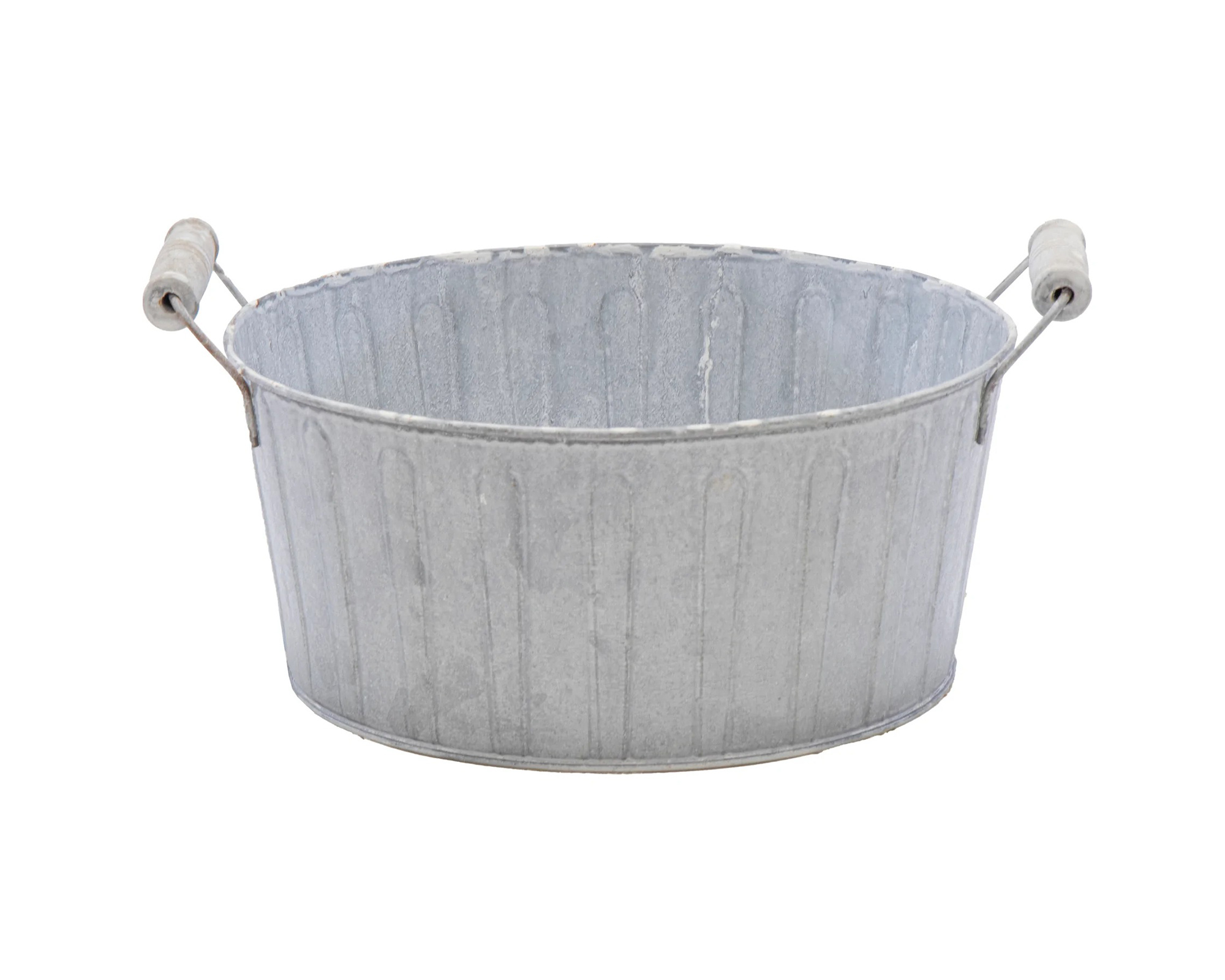 Fioriera Bassa Woodhandle Grigio D20 in Acciaio