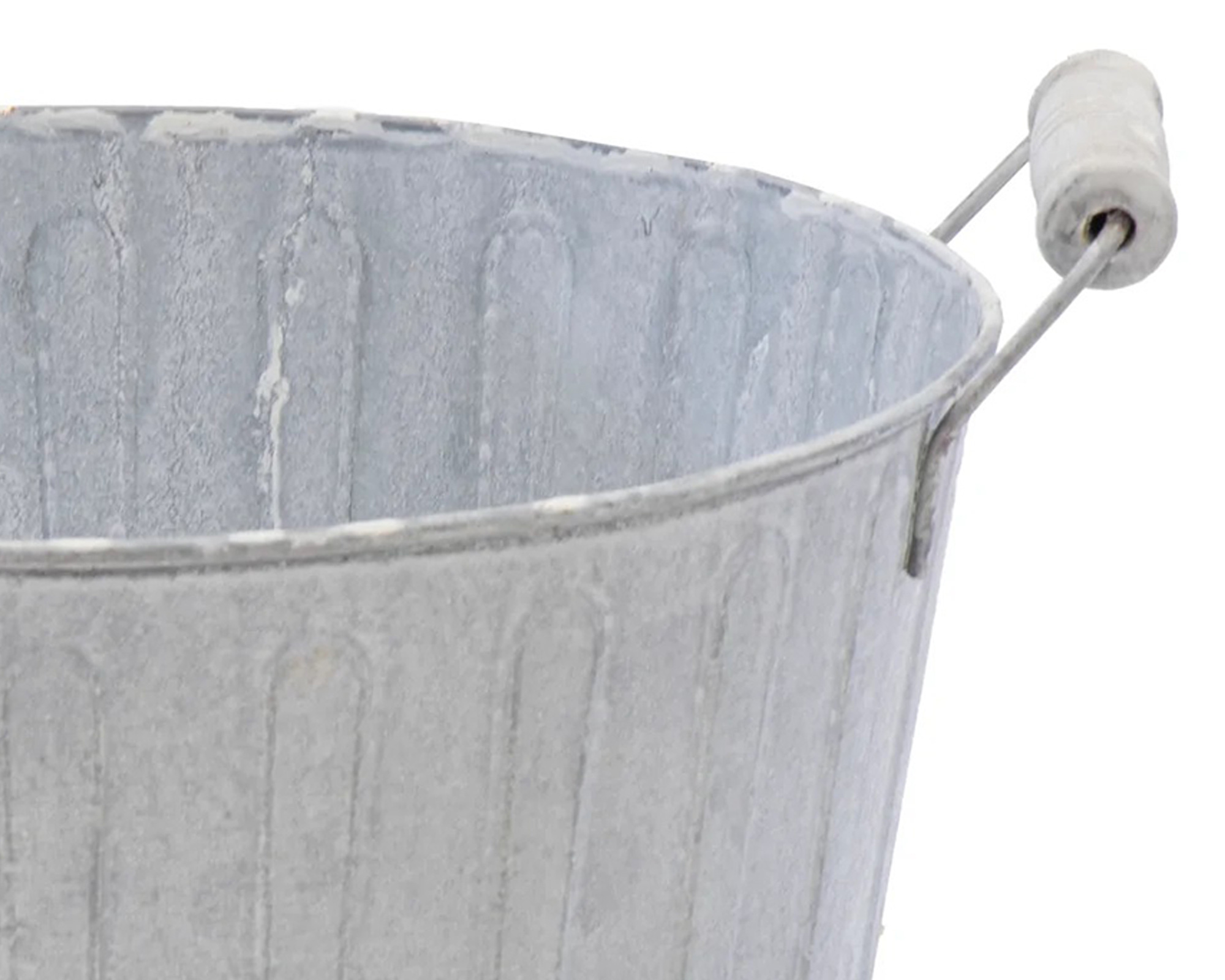 Fioriera Bassa Woodhandle Grigio D20 in Acciaio - immagine 2