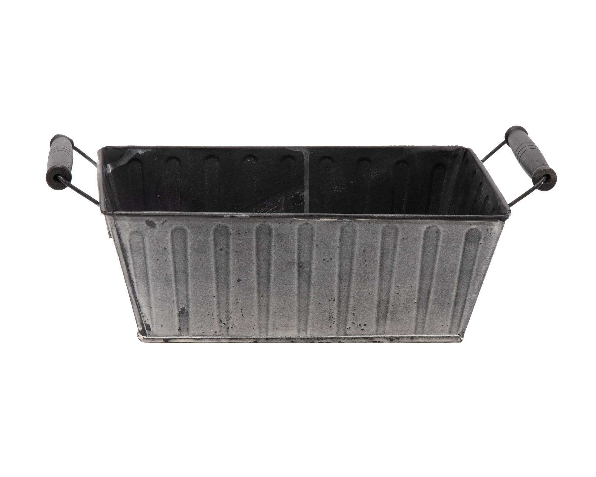 Fioriera Rettangolare Woodhandle Antracite 27x17cm in Acciaio