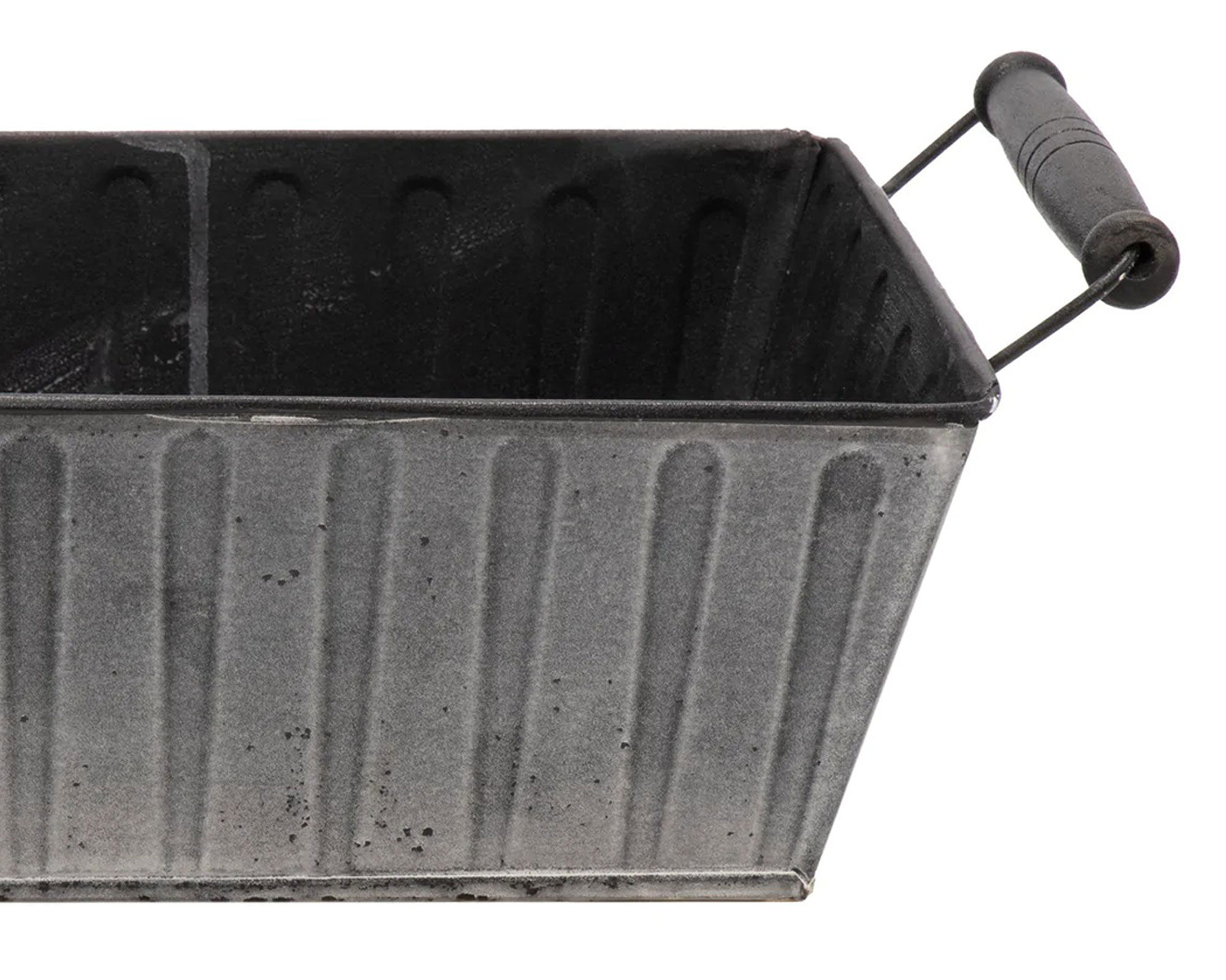 Fioriera Rettangolare Woodhandle Antracite 27x17cm in Acciaio - immagine 2