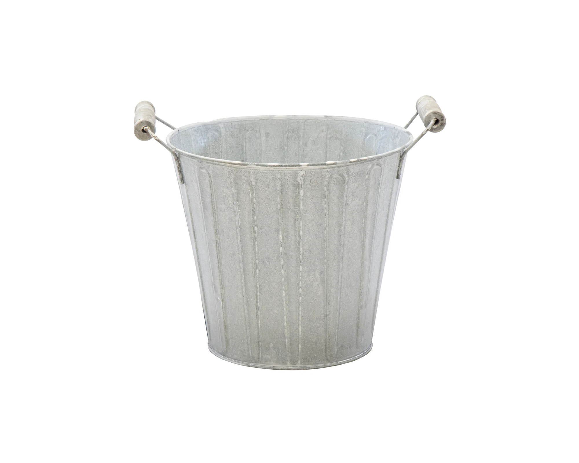 Fioriera Woodhandle In Acciaio Grigio