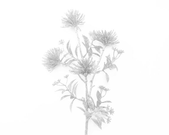 Ramo di Achillea Bianco Con Glitter