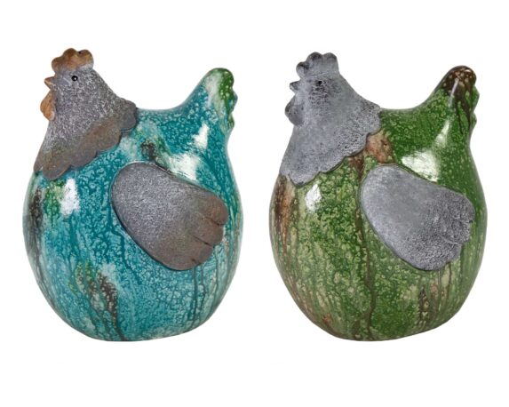 Gallina Colori Misti in Ceramica