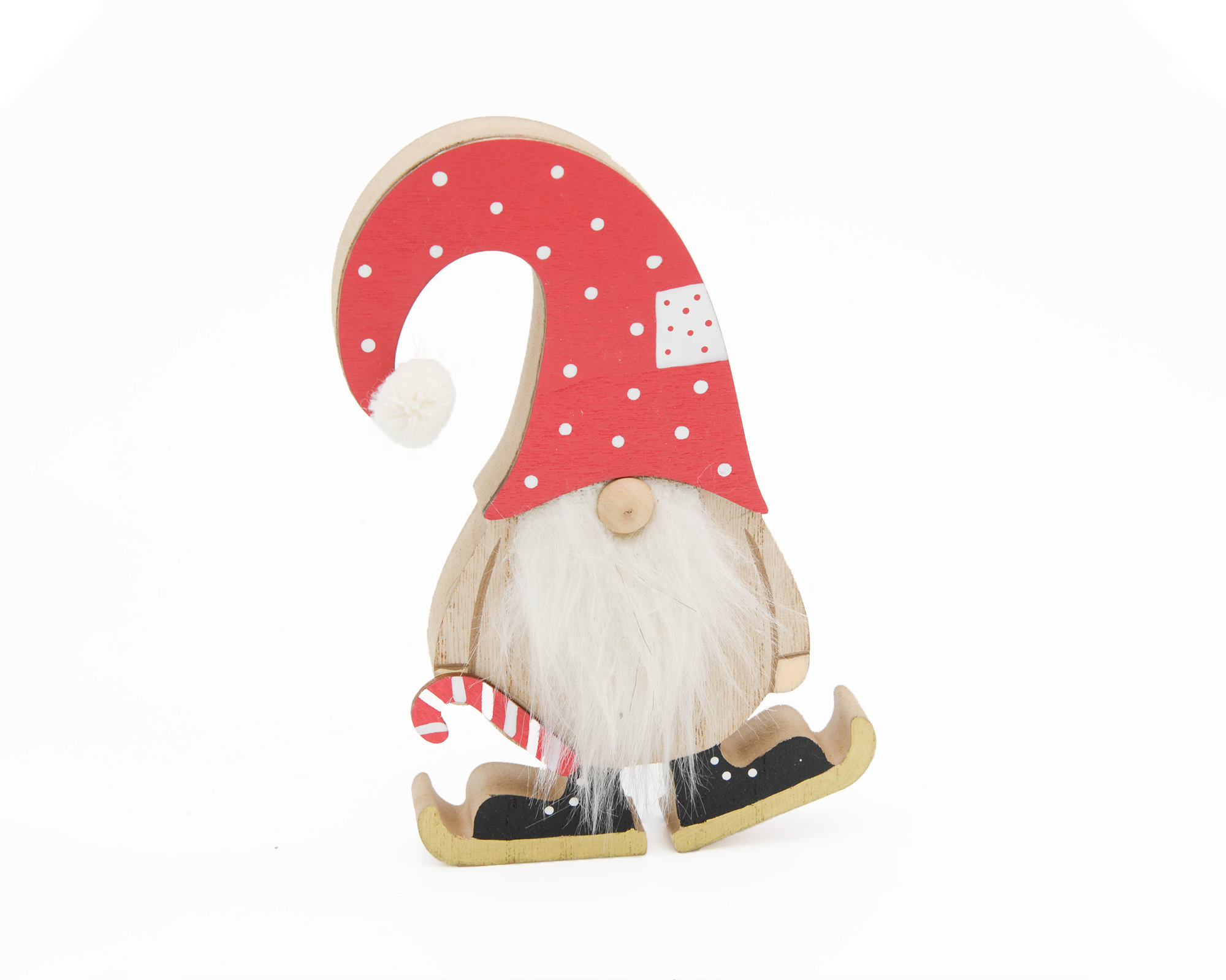 Decorazione in legno Gnomo sui pattini