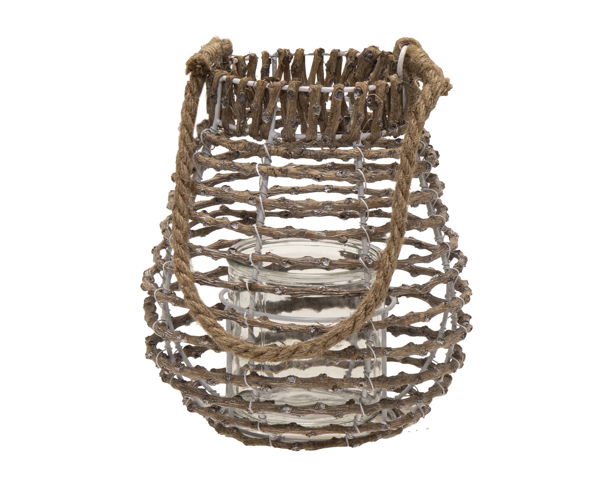 Lanterna Zanzibar Hanging Marrone in Rattan