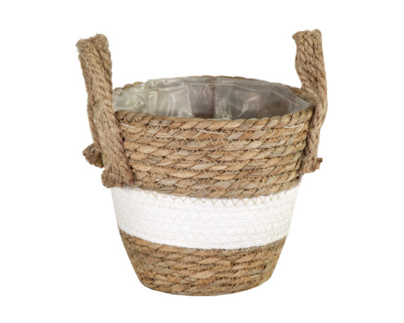 Cesta Alba Planter Mid Bianco D18 in Salice