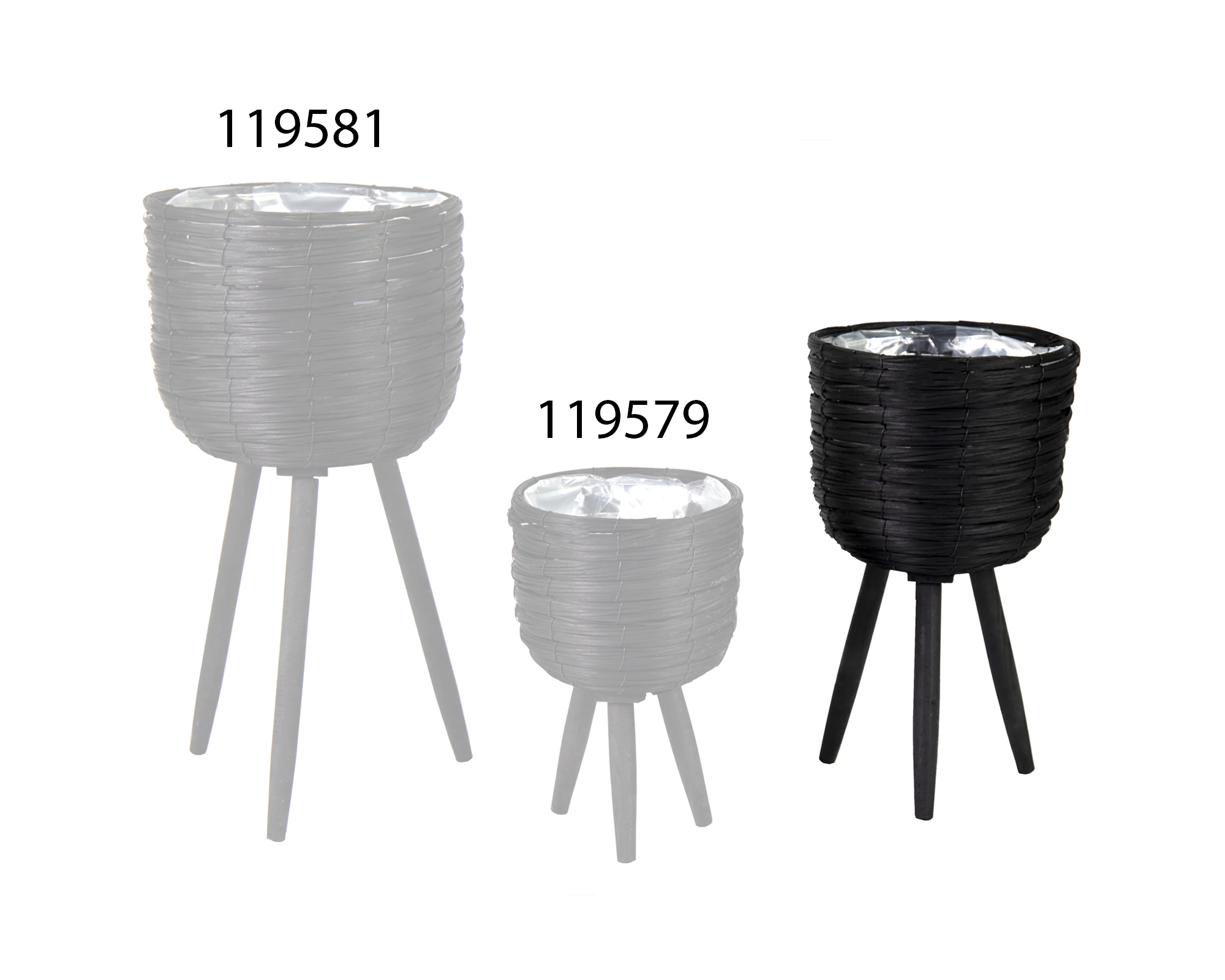 Cesta Con Base Lofty Nero Medium - immagine 2