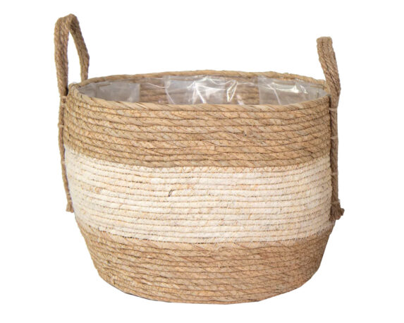 Cesta Hayden Cauldron Mid Bianco Large D33 in Salice