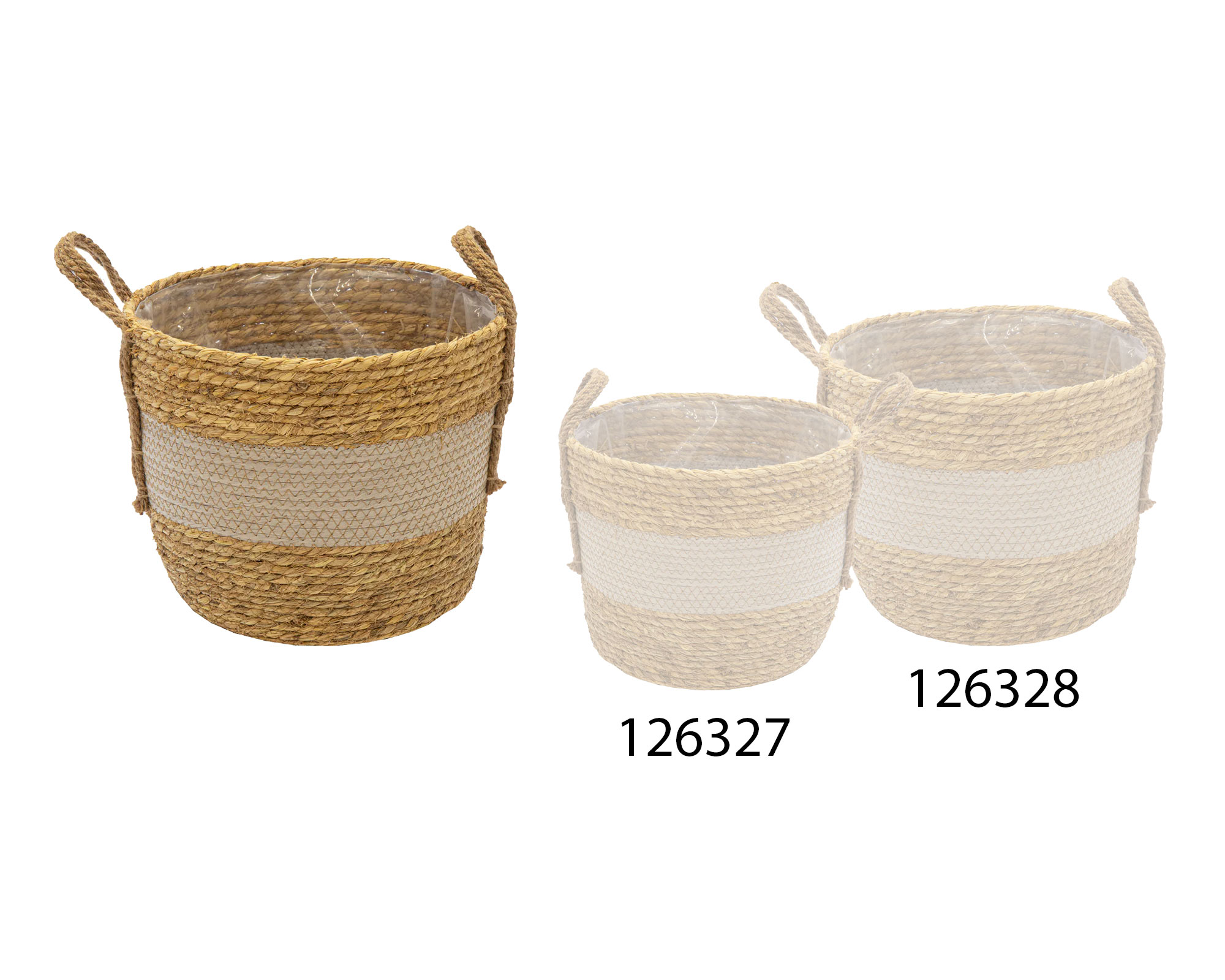 Cesta Hayden Low Mid Grigio Large D33 in Salice - immagine 2