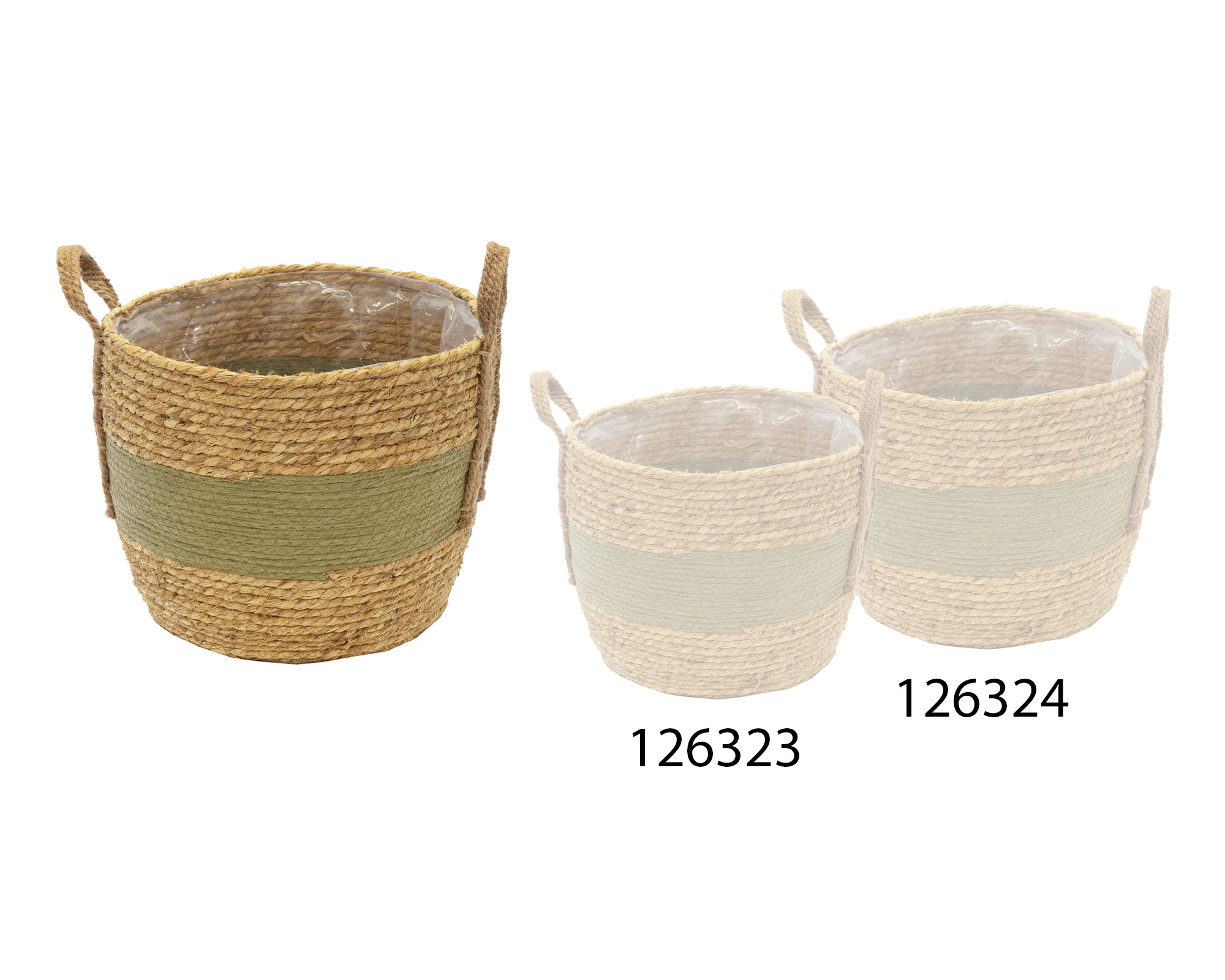 Cesta Hayden Mid Soft Verde Large D33 in Salice - immagine 2