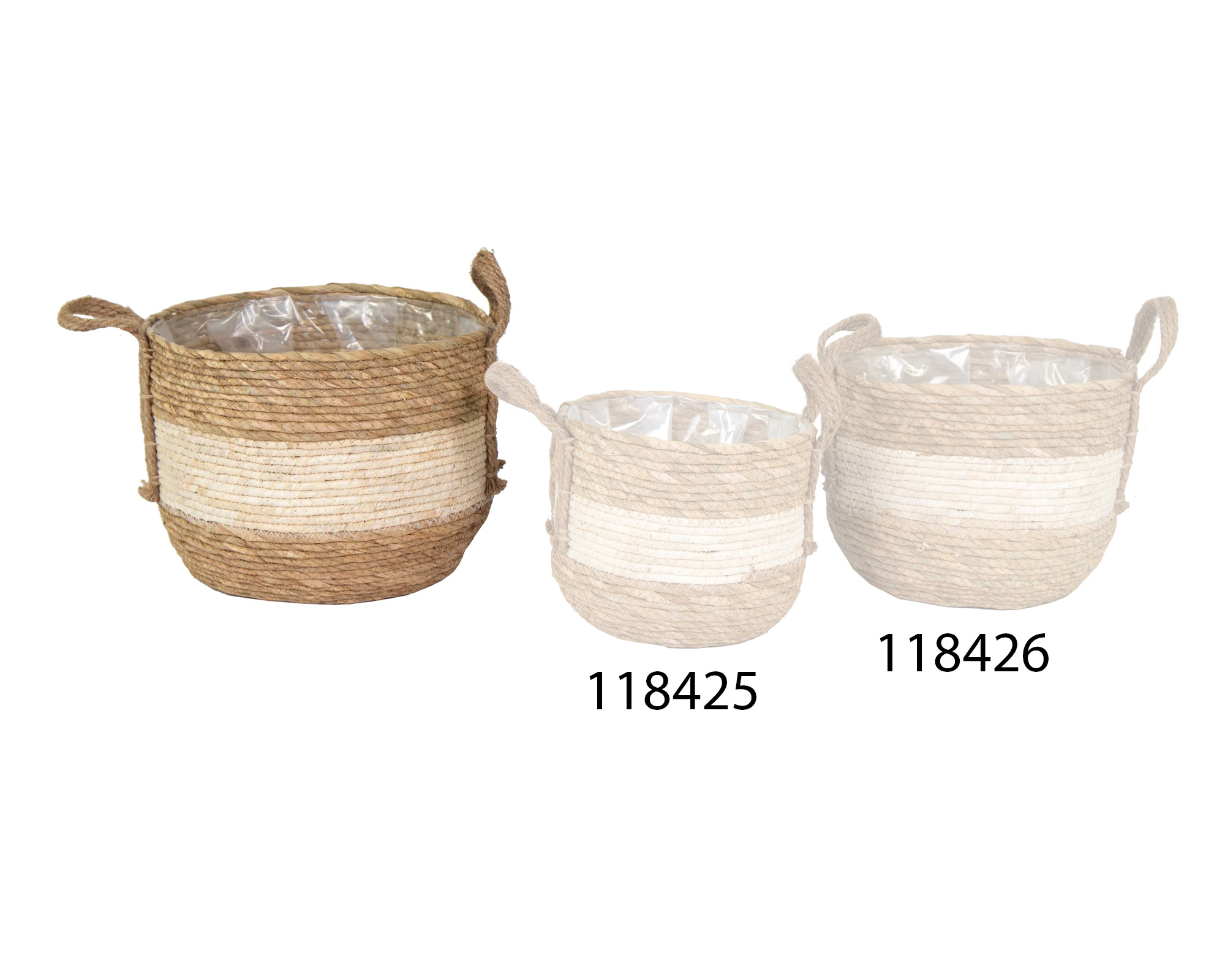 Cesta Hayden Mid Bianco Large D33 in Salice - immagine 2