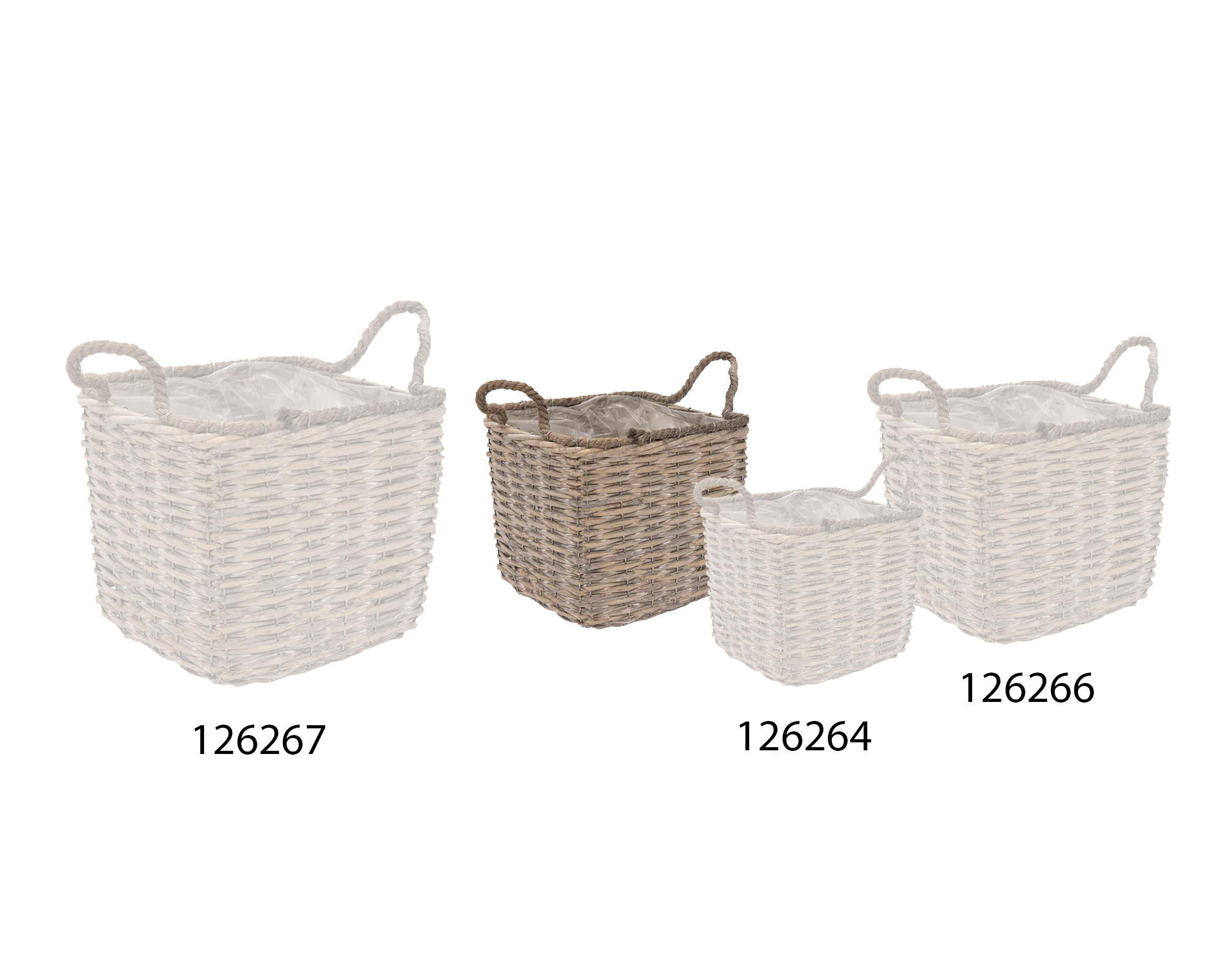 Cesta Quadrato Senegal Corde Medium in Salice - Mega Collections - immagine 2