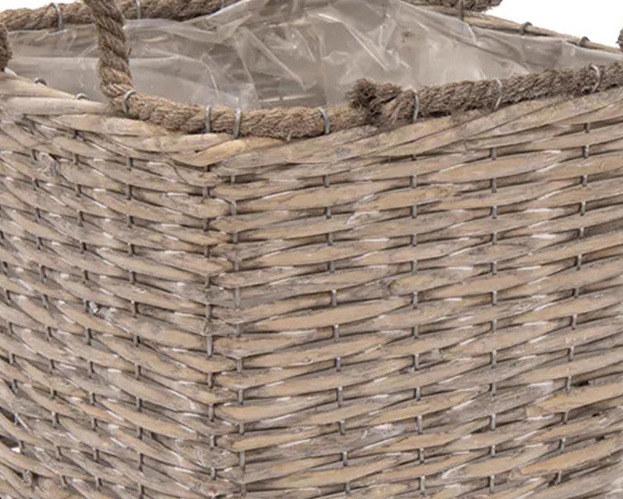 Cesta Quadrato Senegal Corde Medium in Salice - Mega Collections - immagine 3