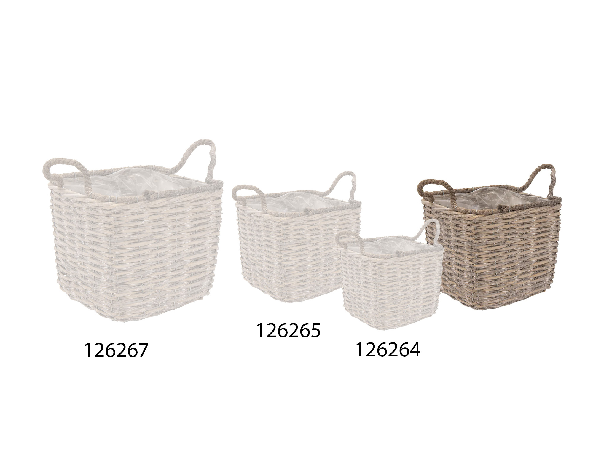 Cesta Quadrato Senegal Corde Large in Salice - Mega Collections - immagine 3