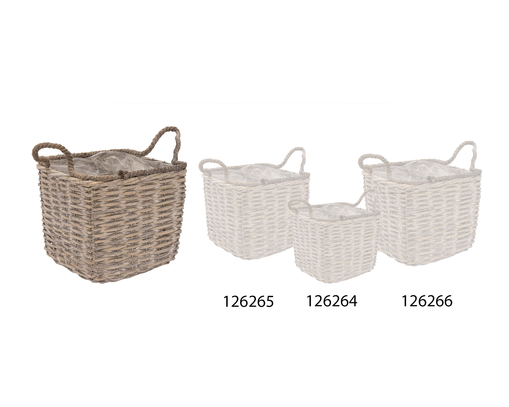 Cesta Quadrato Senegal Corde Extra Large in Salice - Mega Collections - immagine 3