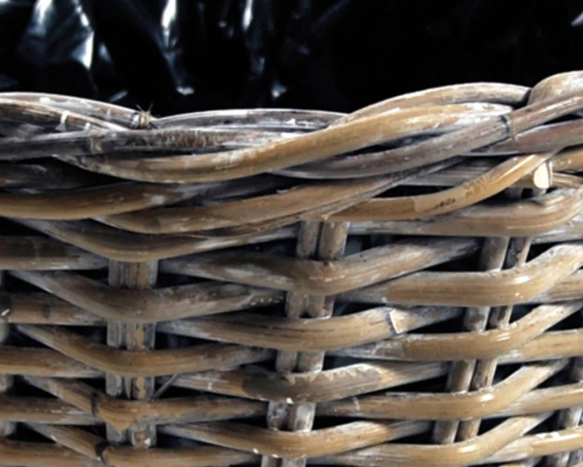 Cesta Rotonda Lana D30x14cm in Rattan - immagine 2