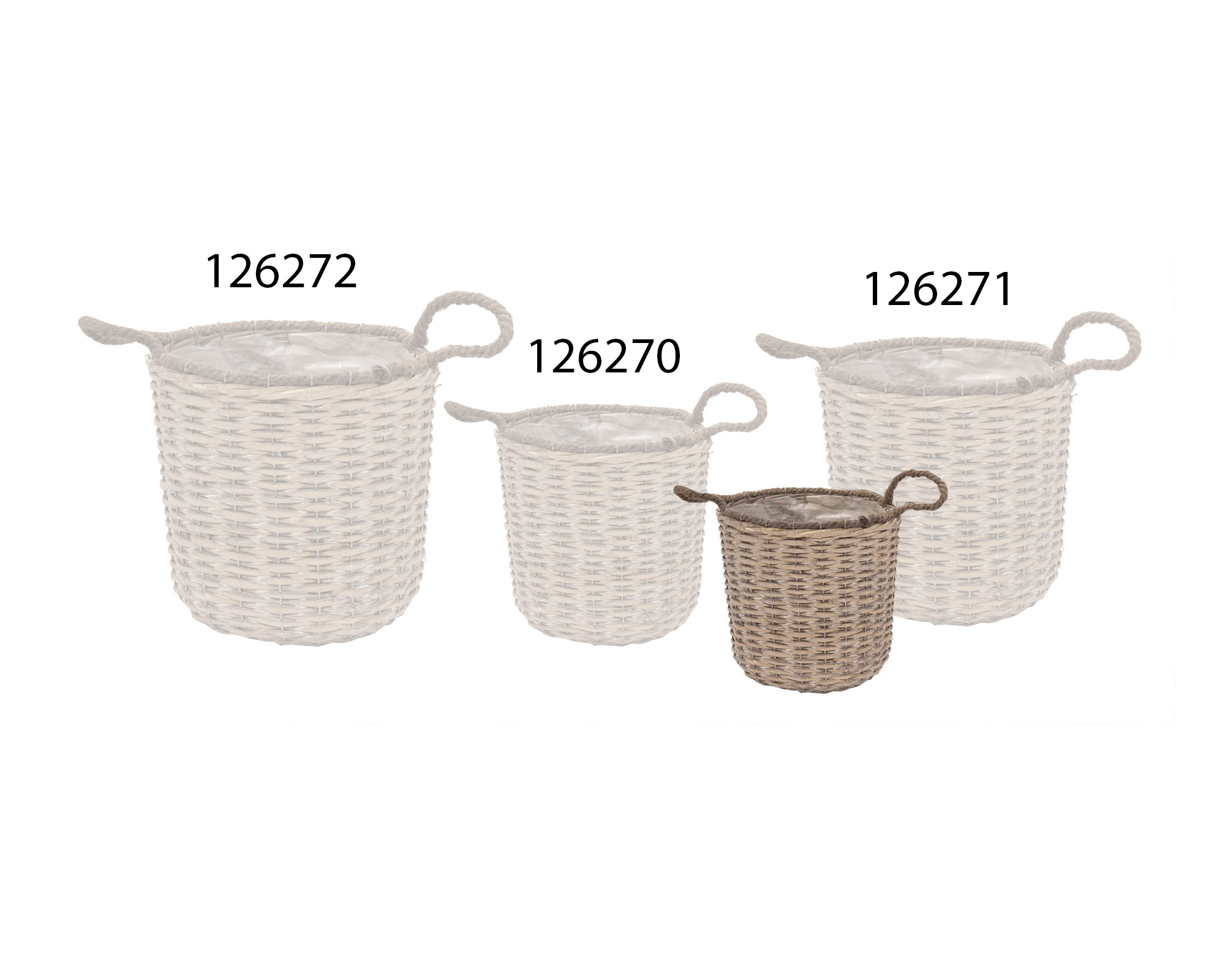 Cesta Rotonda Senegal Corde con Manici Small in Salice - Mega Collections - immagine 2