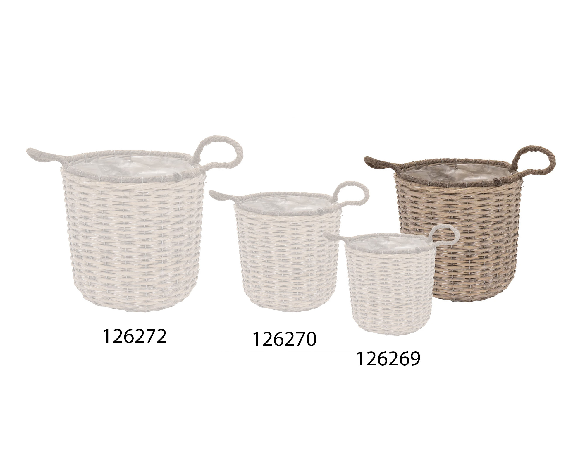 Cesta Rotonda Senegal Corde con Manici Large in Salice - Mega Collections - immagine 3