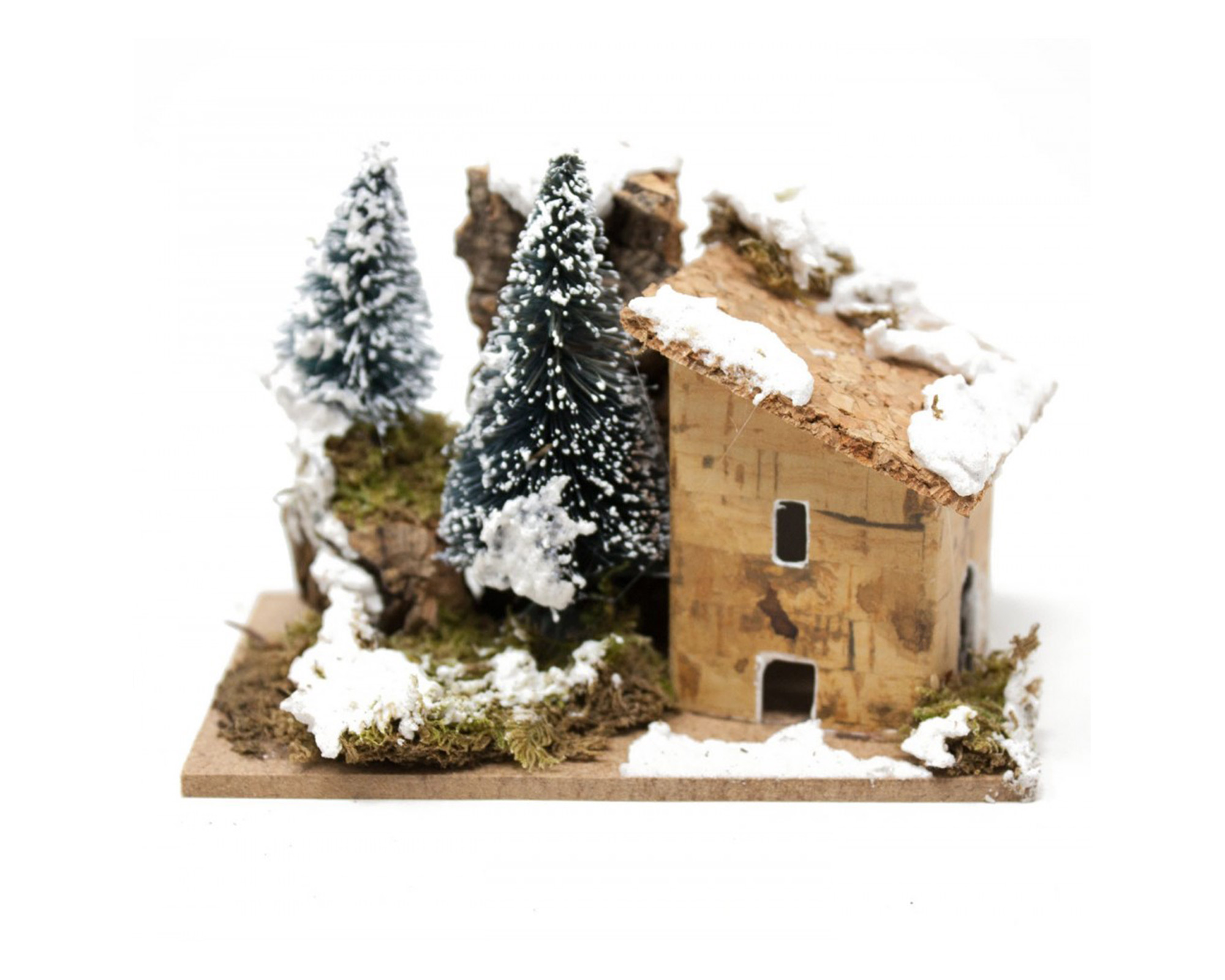 Paesaggio Casetta Realistica In Legno Per Presepe - immagine 6
