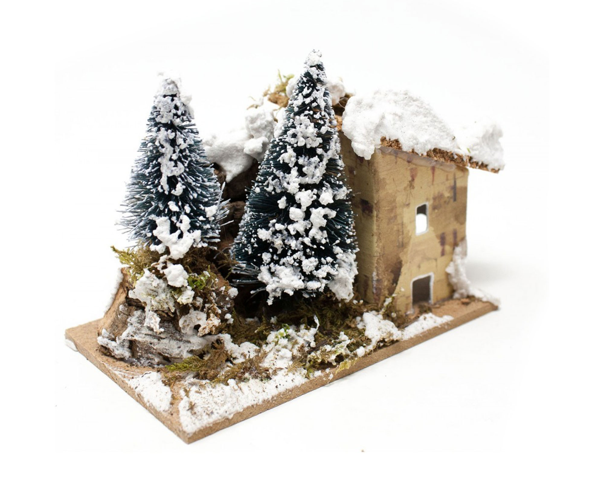 Paesaggio Casetta Realistica In Legno Per Presepe - immagine 5