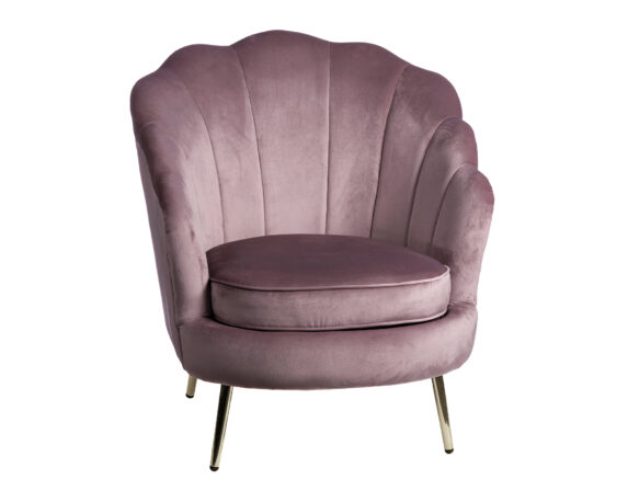 Poltona Vellutata Masca Rosa