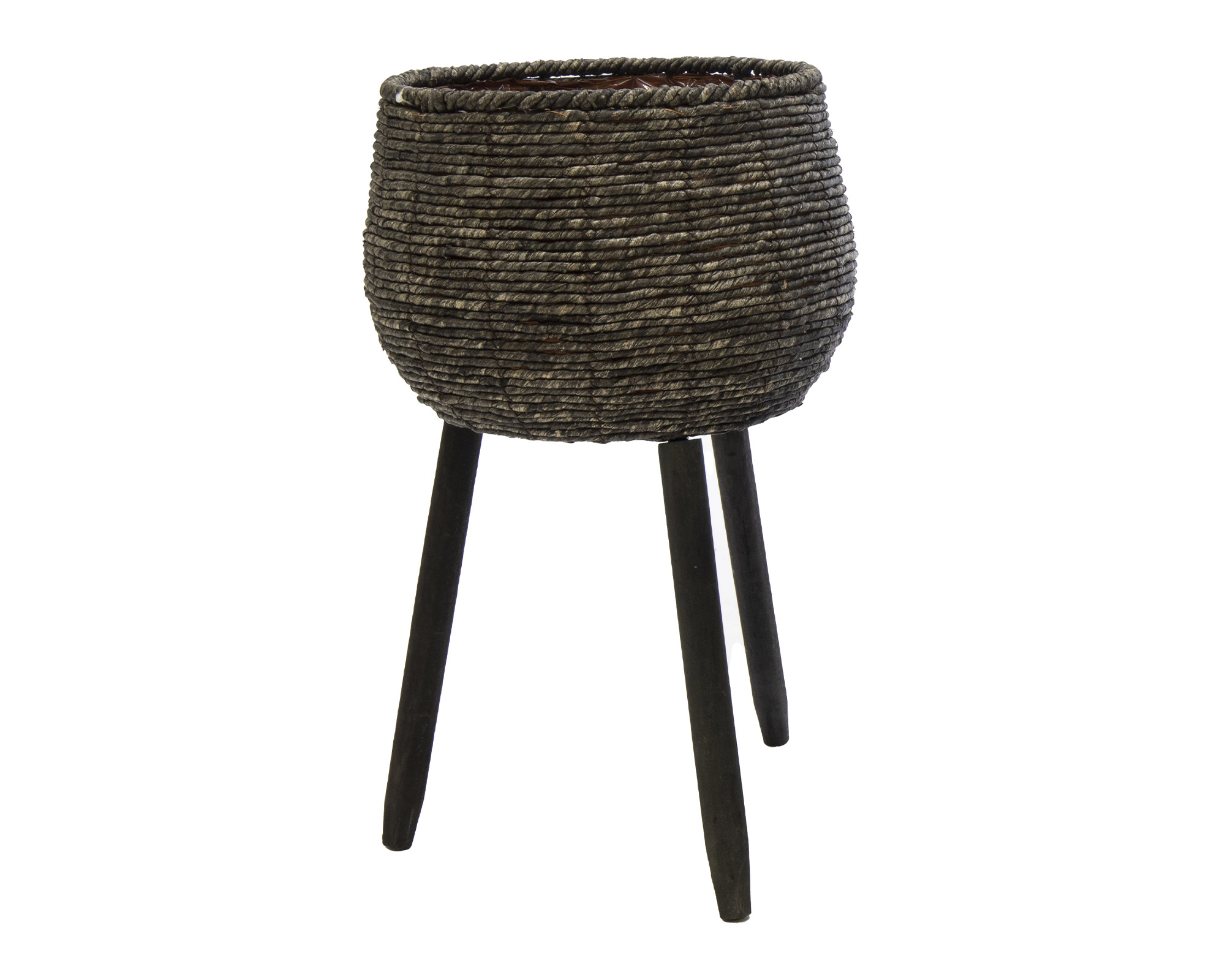 Cesta Con Base Loftier Cauldron Mottled Nero Large