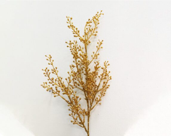 Ramo Dorato Con Bacche Glitterato