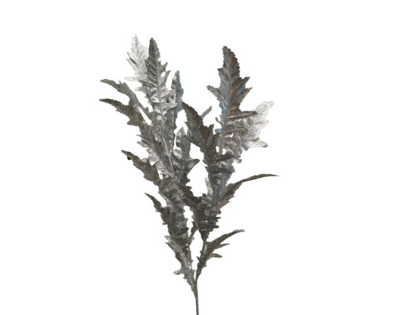 Ramo Argentato Con Bacche Glitterato