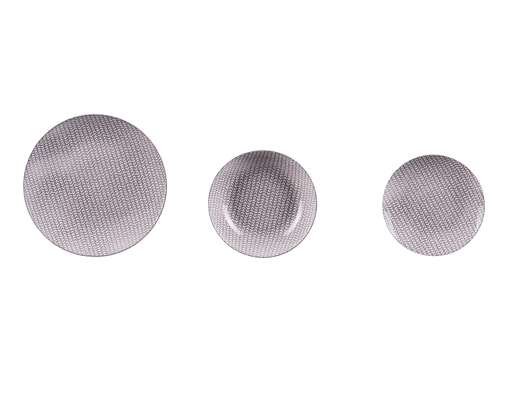 Servizio 18 Pz Piatti Di Ceramica Bianco E Beige