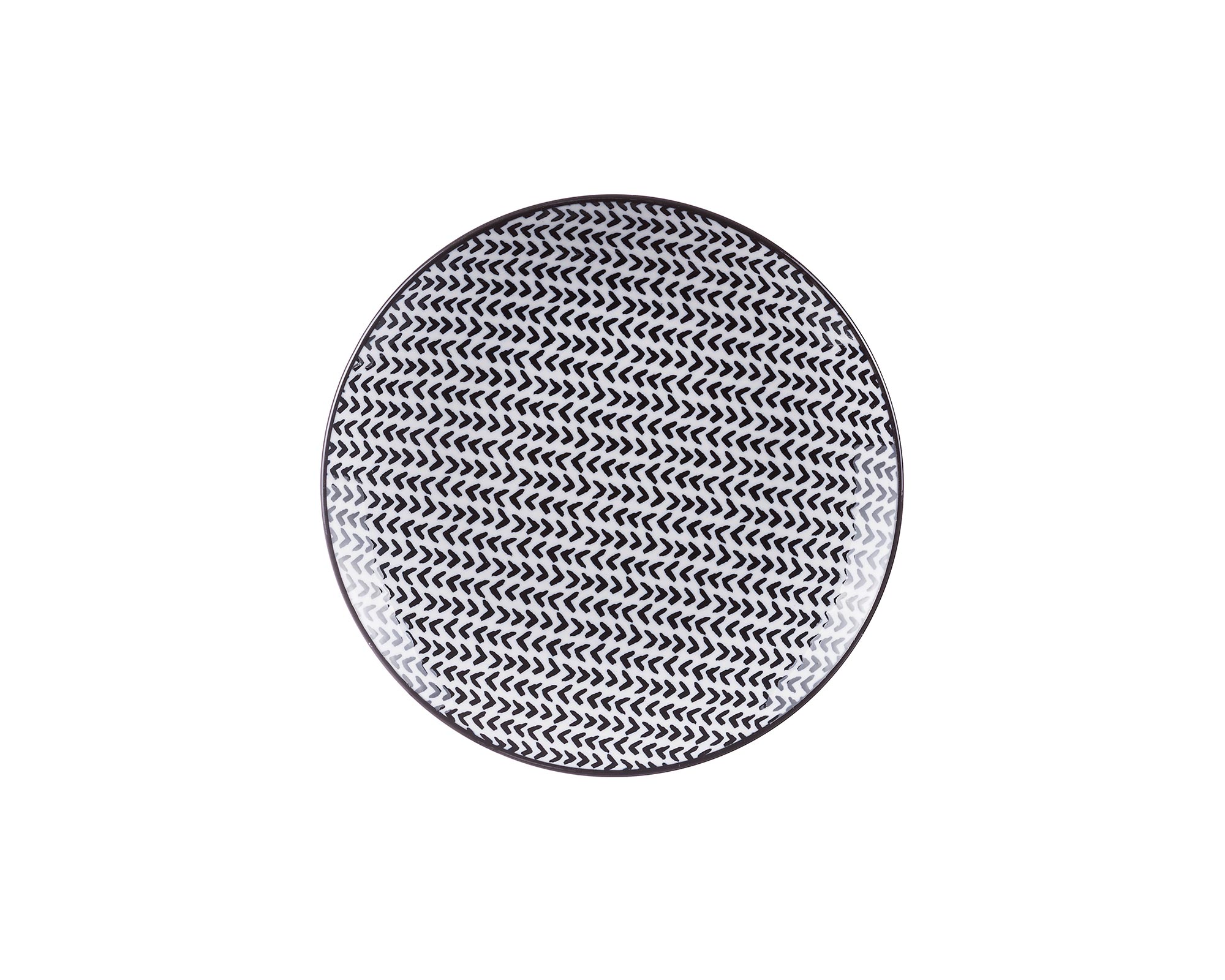 Servizio 18 Pz Piatti Di Ceramica Bianco E Nero - immagine 5