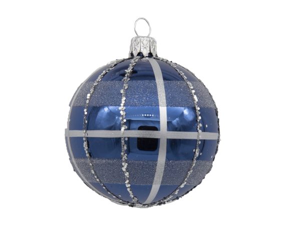 Decorazioni Da Appendere Sfera Scozzese Blu
