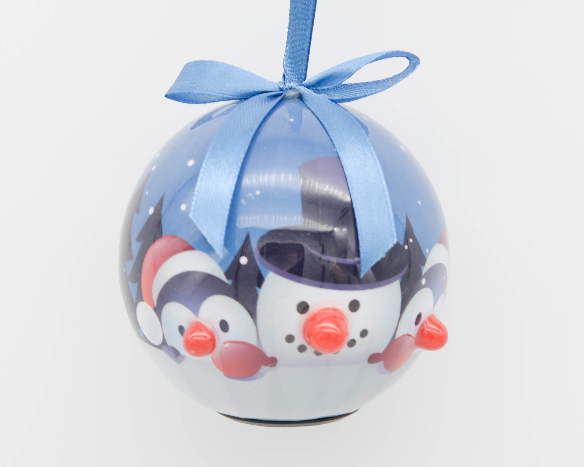 Decorazione Luminosa Sfera Con Pupazzi Di Neve